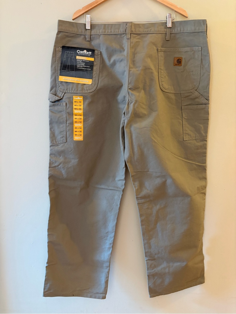 Carhartt Washed Duck Work Dungaree Carpenter Pants 44x32.